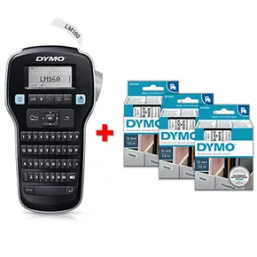 Tlačiareň samolepiacich štítkov Dymo, LabelManager 160, PROMO 3x páska D1 12mmm x 7m